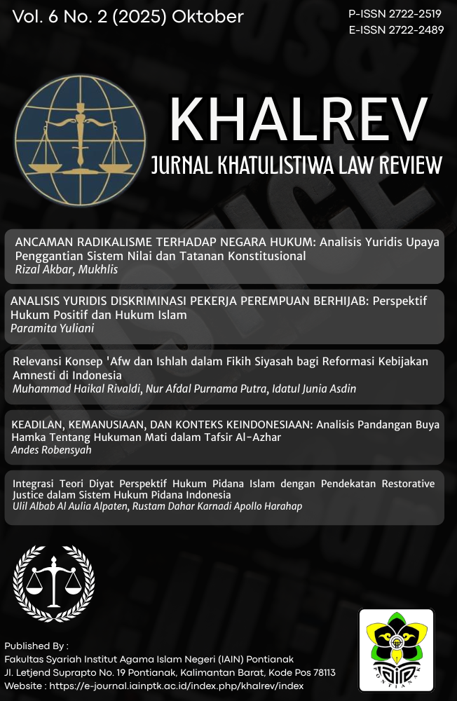 View Vol. 6 No. 2 (2025): Khatulistiwa Law Review